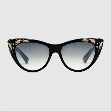 gucci grey cat eye ladies sunglasses|gucci oversized cat eye sunglasses.